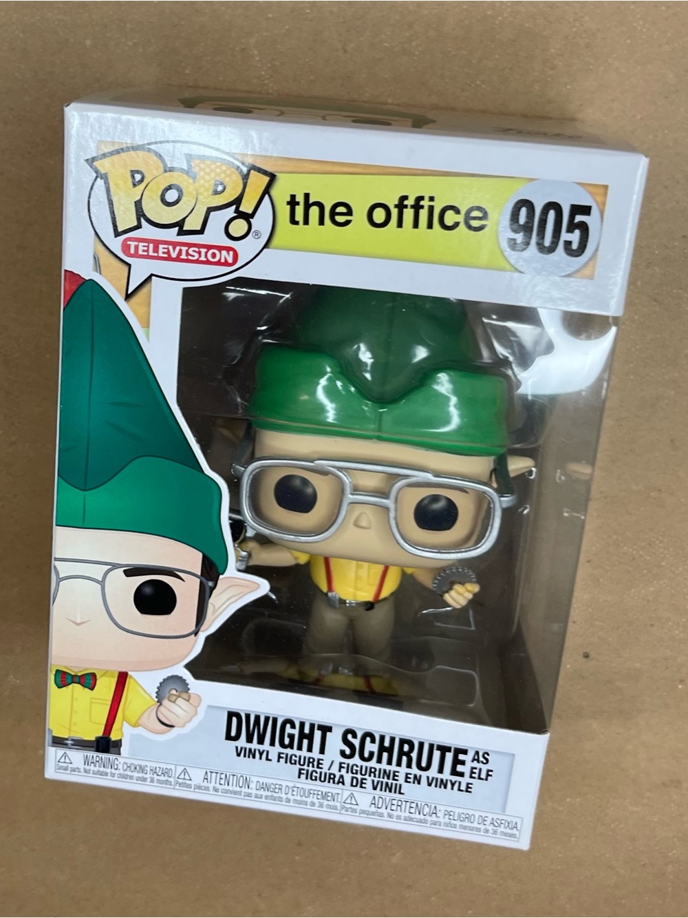 Funko Pop! The Office Dwight Schrute Elf Figure - Green, Yellow, Silver